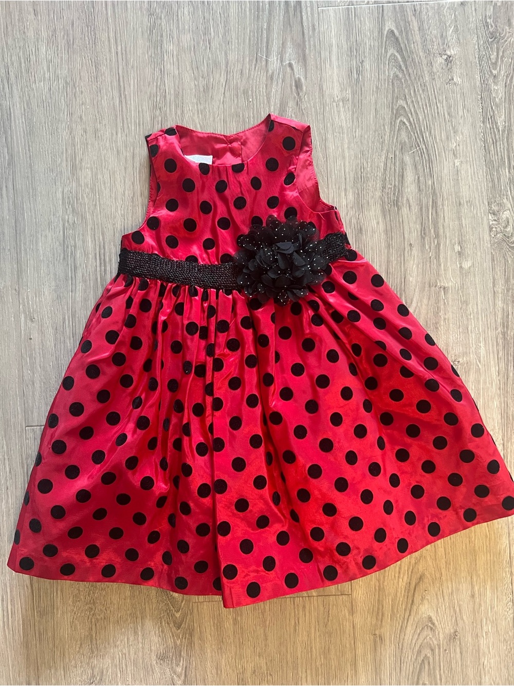 marmellata Red and Black Polka Dot Party Dress